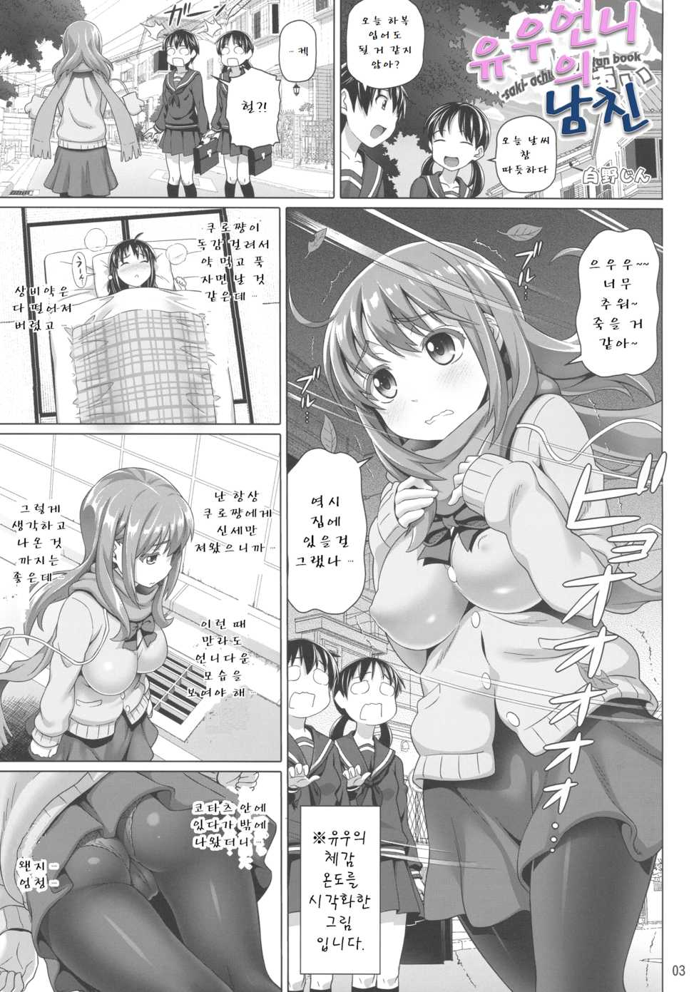 (COMIC1☆7) [pooca (Shirano Jin)] Yuu Nee no Otsukai (Saki Achiga-hen) [Korean] - Page 3