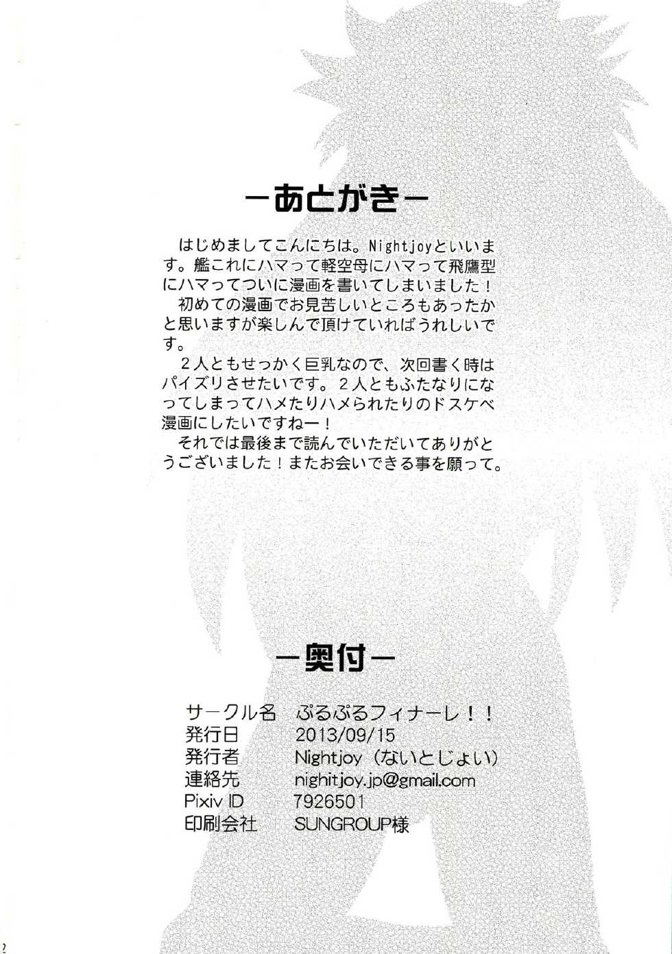 (Kamata Chinjufu) [Purupuru Finale!! (Nightjoy)] Aan! Konna Kakkou Iya da~! (Kantai Collection) - Page 22