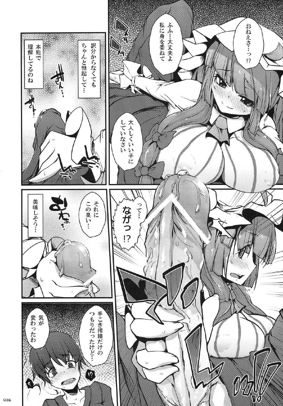 (C83) [Oppai Brothers (Kurikara, Sakurai Energy, Kagurazaka Nagu etc)] Touhou Paizuri Goudoushi Gensoukyou Kyousha Sai (Touhou Project) - Page 35