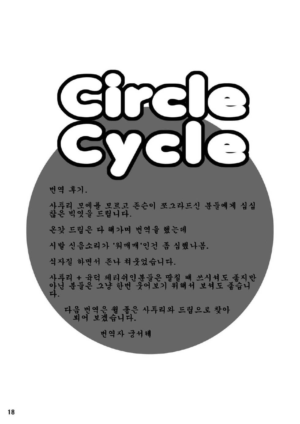 (C72) [Aa, Warera Katou Hayabusa Sentoutai (Katou)] Circle Cycle [Korean] [궁서체] - Page 17