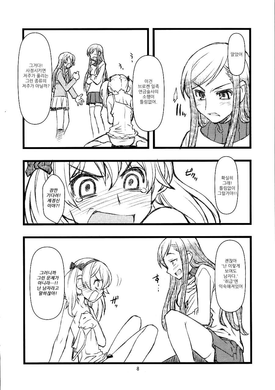 (COMIC1☆4) [niesox (Tamori Tadaji)] Broken na Ketsuzoku-tachi (Brocken Blood) [Korean] - Page 7