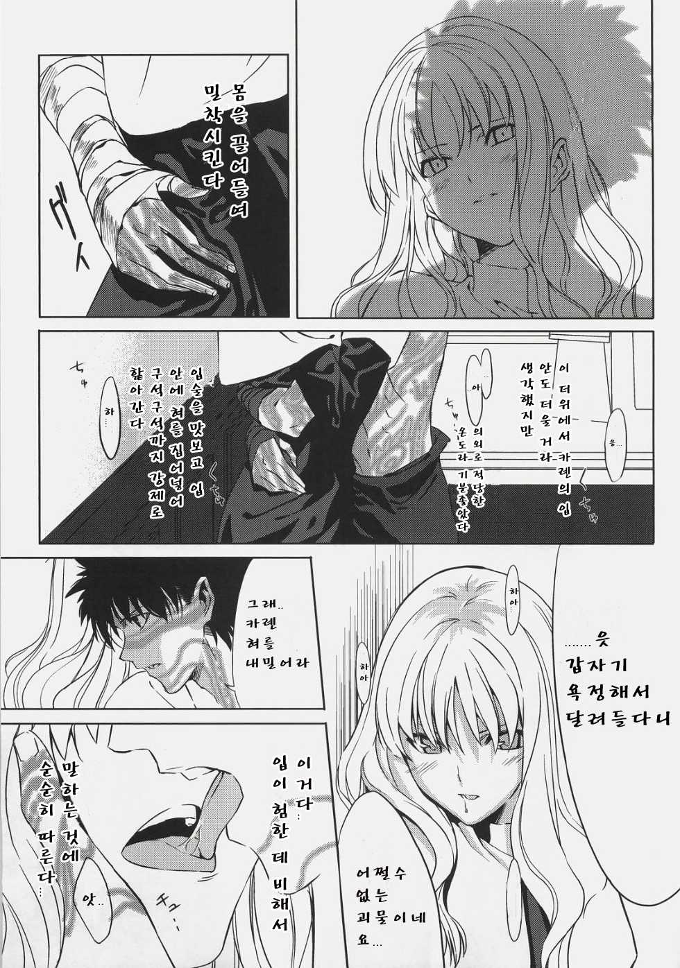(C72) [Moriisan-Tokono (Morii Shizuki)] Souda Kyoukai ni Nigeyou (Fate/hollow ataraxia) [korean] - Page 10