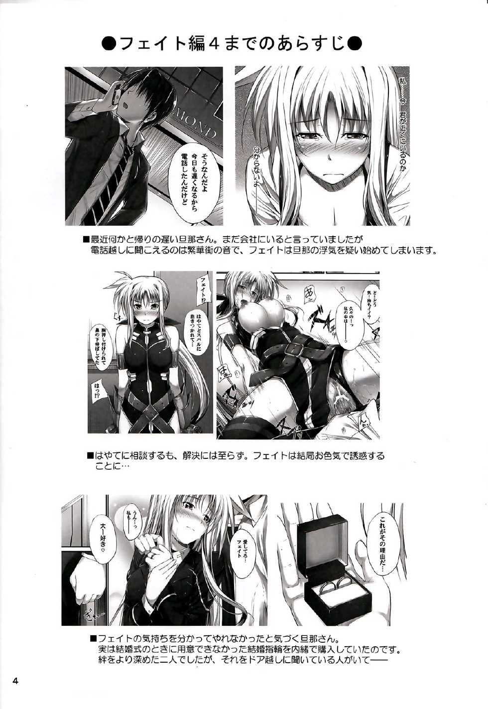 (C84) [IV VA SHIN (Mikuni Mizuki)] Home Sweet Home ～ Fate Hen 5 ～ (Mahou Shoujo Lyrical Nanoha) [Chinese] [无毒汉化组] - Page 4