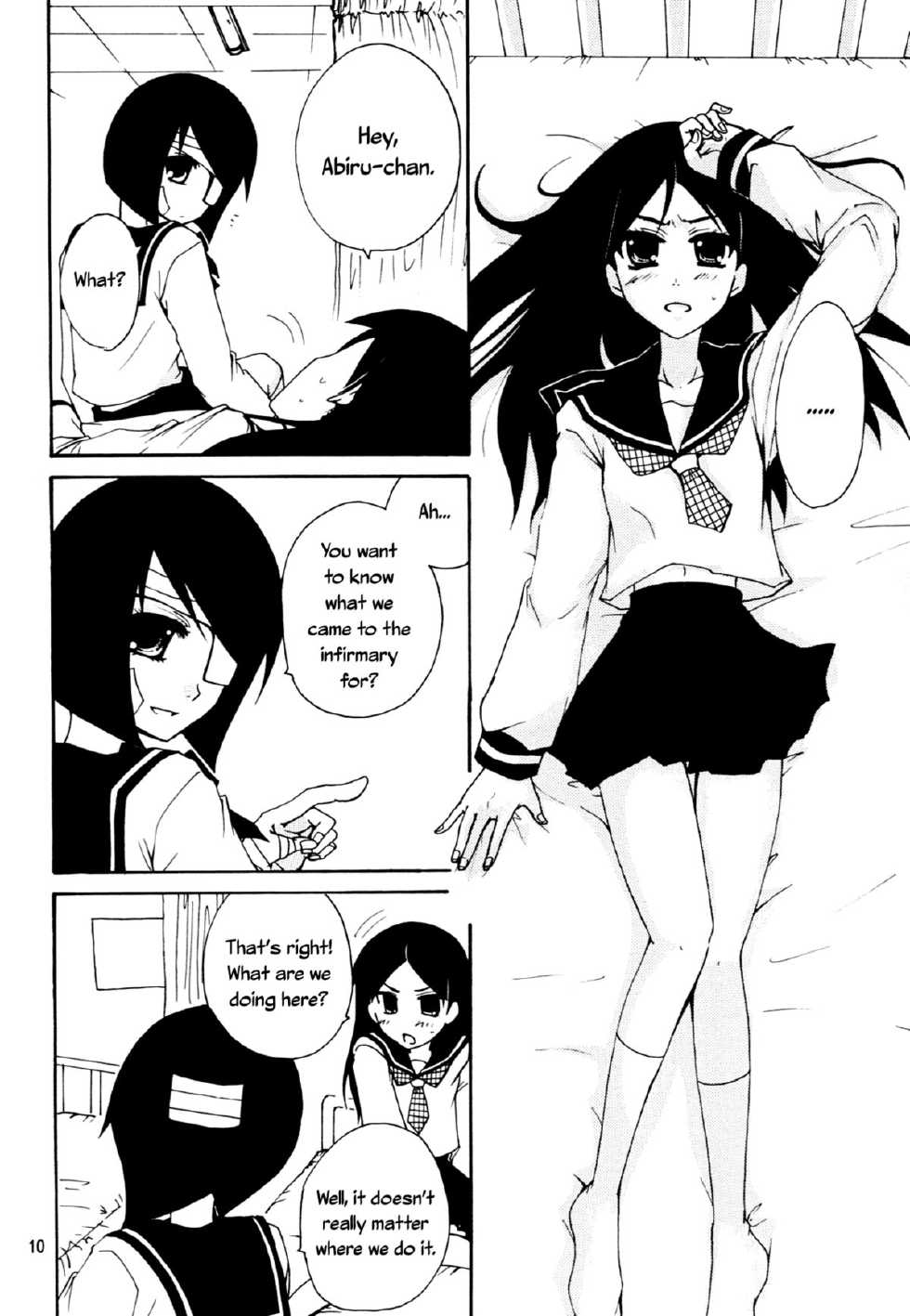 (SC38) [AOIKITOIKI. (Imai Riho)] Honey Trap (Sayonara Zetsubou Sensei) [English] [Yuri-ism] - Page 9