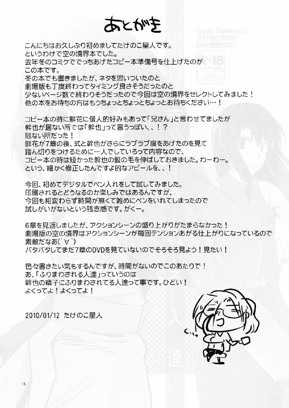 (CT15) [Takesato (Takenoko Seijin)] Furimawasareru Hitotachi (Kara no Kyoukai) [Korean] - Page 15
