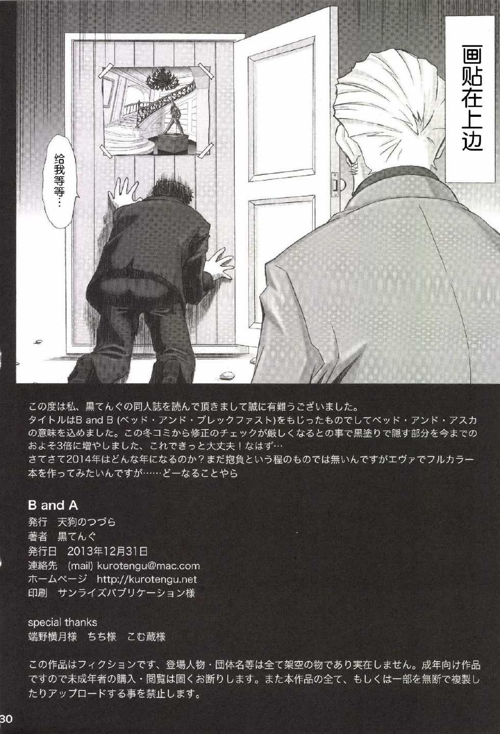 [TENGU NO TSUZURA (Kuro Tengu)] B and A (Neon Genesis Evangelion) [Chinese] [紳士の庭汉化] [Digital] - Page 30