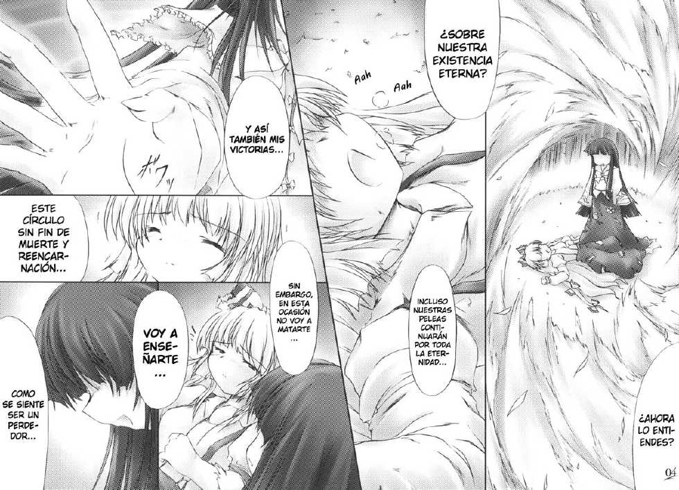 (C69) [NT CONFESS (Enu Kei)] Yuugen no Shigure, Eien no Hari. (Touhou Project) [Spanish] [Ichi no Fansub] - Page 4