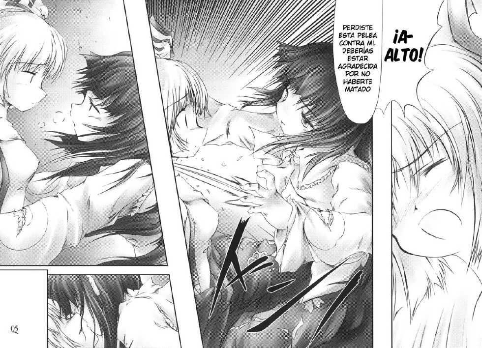 (C69) [NT CONFESS (Enu Kei)] Yuugen no Shigure, Eien no Hari. (Touhou Project) [Spanish] [Ichi no Fansub] - Page 5