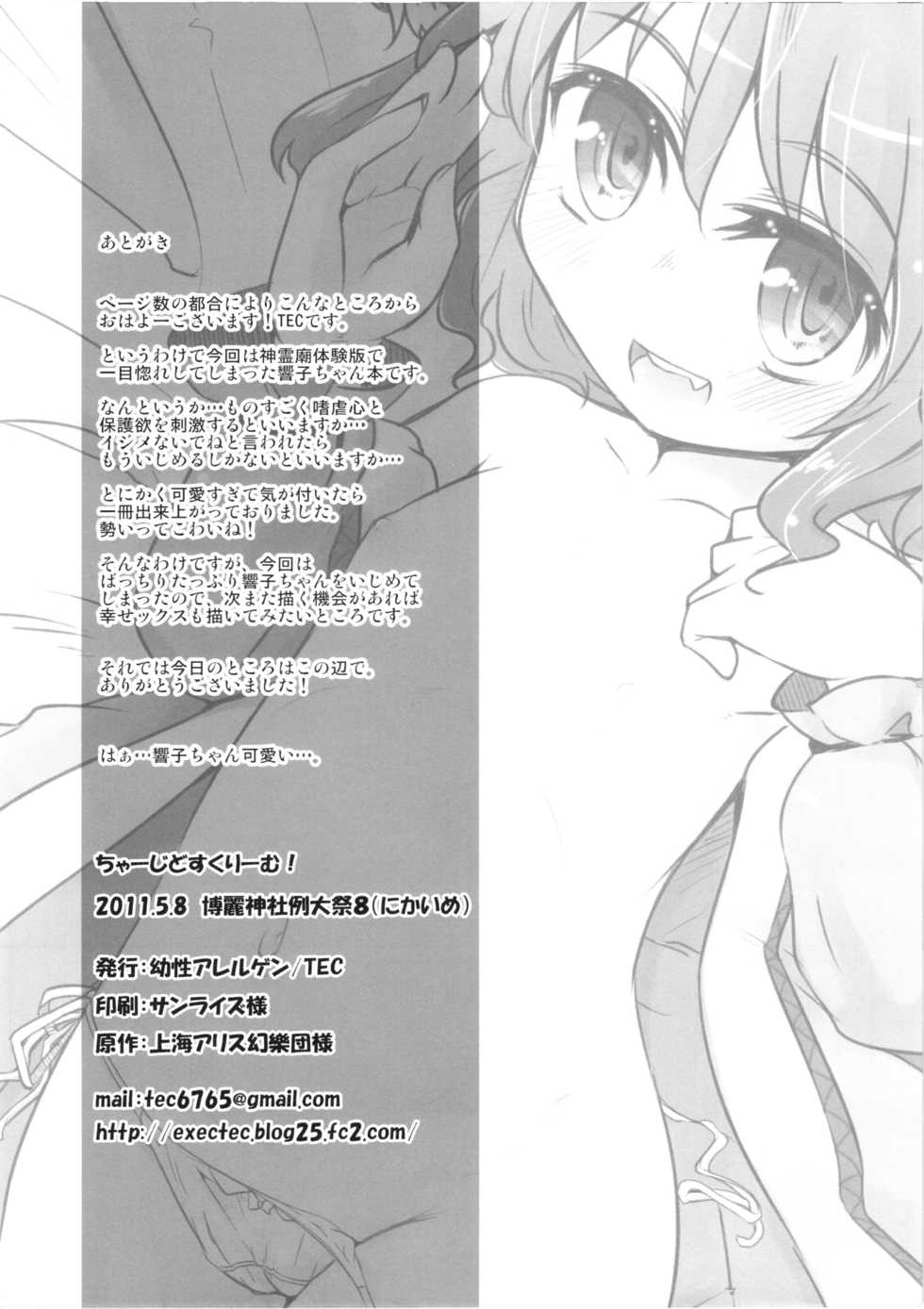 (Reitaisai 8) [Yousei Allergen (TEC)] Charged Scream (Touhou Project)  (korean) - Page 12