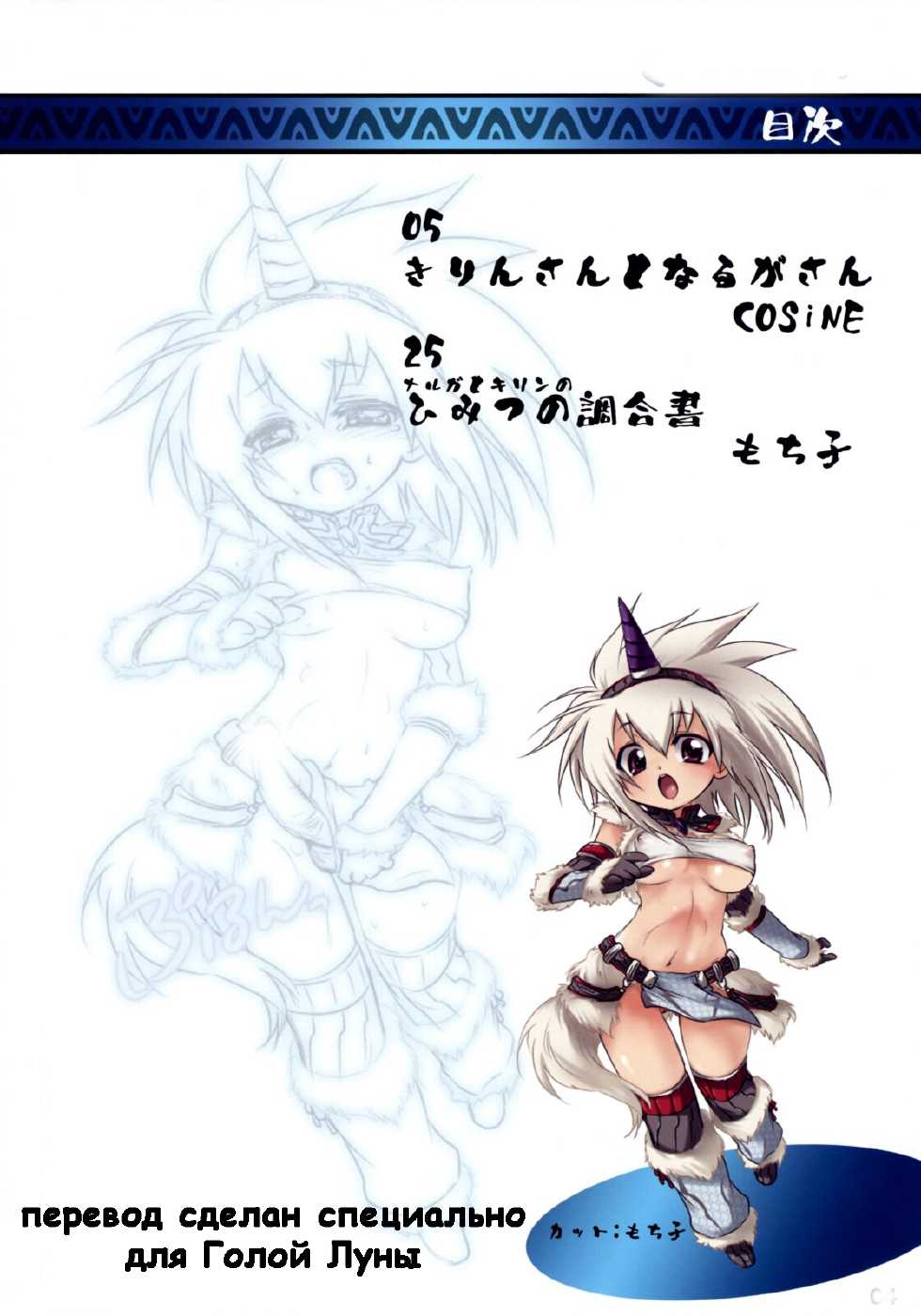 (COMIC1☆3) [Man-Chin-Low (Cosine, Mochiko)] Monster Hunter Futanari Drill | Футанари трах версия Охотниц за монстрами (Monster Hunter) [Russian] [Witcher000] - Page 3