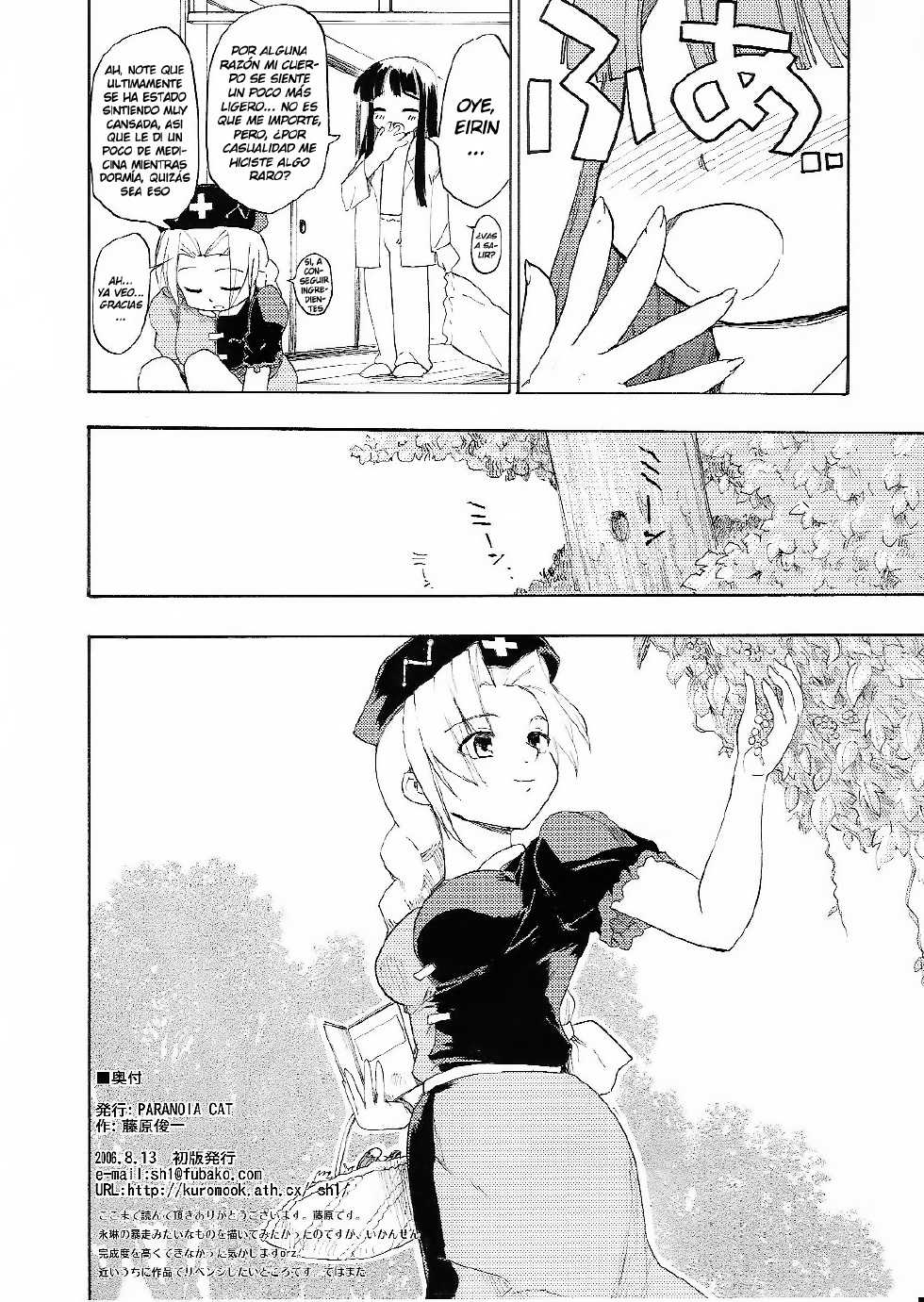 (C70) [Paranoia Cat (Fujiwara Shunichi)] Touhou Ukiyo Emaki Yagokoro Eirin (Touhou Project) [Spanish] [Ichi no Fansub] - Page 26