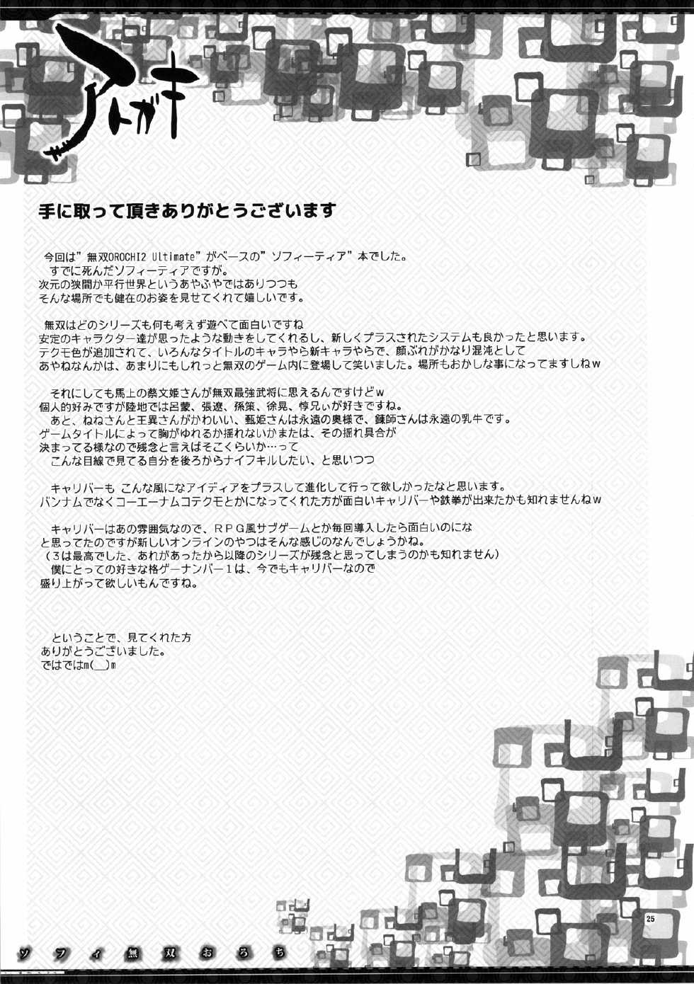 (C85) [YA-ZY (Yunioshi)] Sophie Musou Orochi | 無雙大蛇索菲蒂亞 (Warriors Orochi) [Chinese] [里界漢化組] - Page 25