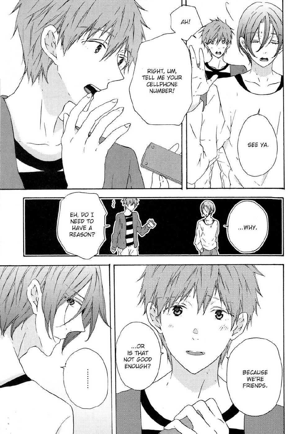 (Renai Jiyuugata! Osaka Taikai 2) [kiri (Fami)] Unmei Ja Nai Hito (Free!) [English] [yefione] - Page 6