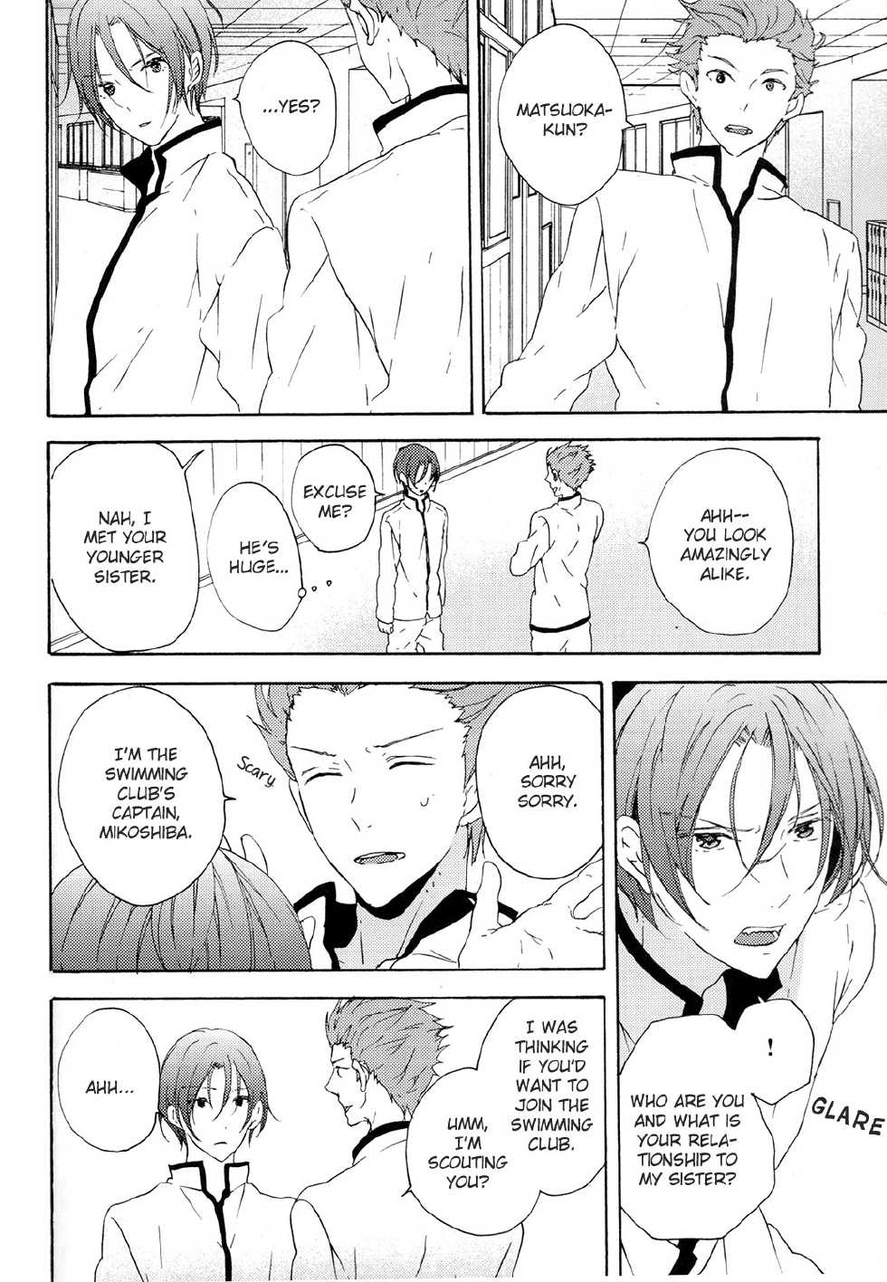 (Renai Jiyuugata! Osaka Taikai 2) [kiri (Fami)] Unmei Ja Nai Hito (Free!) [English] [yefione] - Page 9