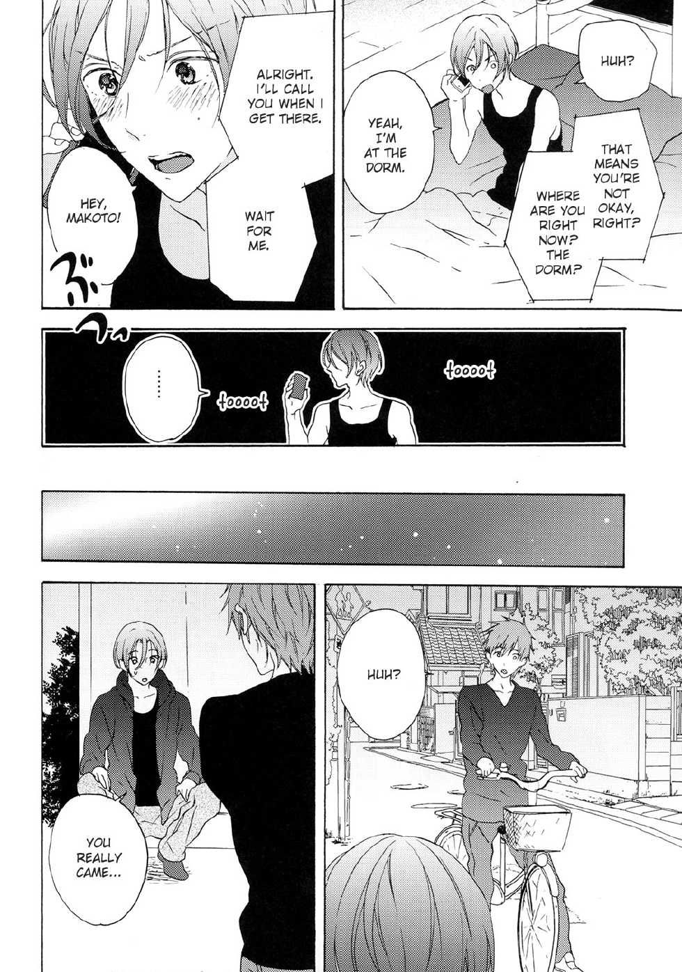 (Renai Jiyuugata! Osaka Taikai 2) [kiri (Fami)] Unmei Ja Nai Hito (Free!) [English] [yefione] - Page 15