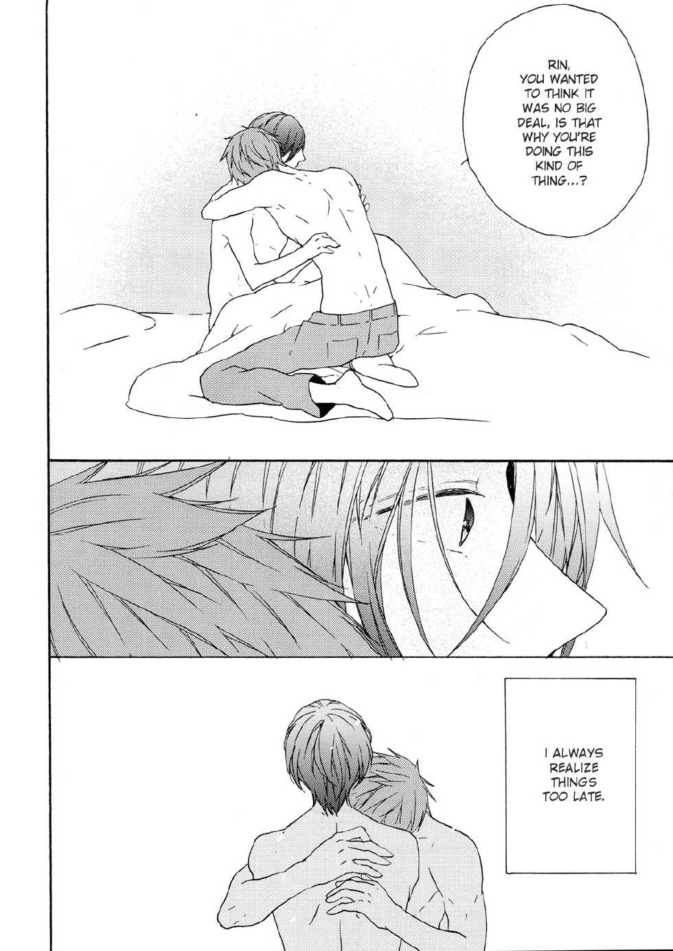 (Renai Jiyuugata! Osaka Taikai 2) [kiri (Fami)] Unmei Ja Nai Hito (Free!) [English] [yefione] - Page 29