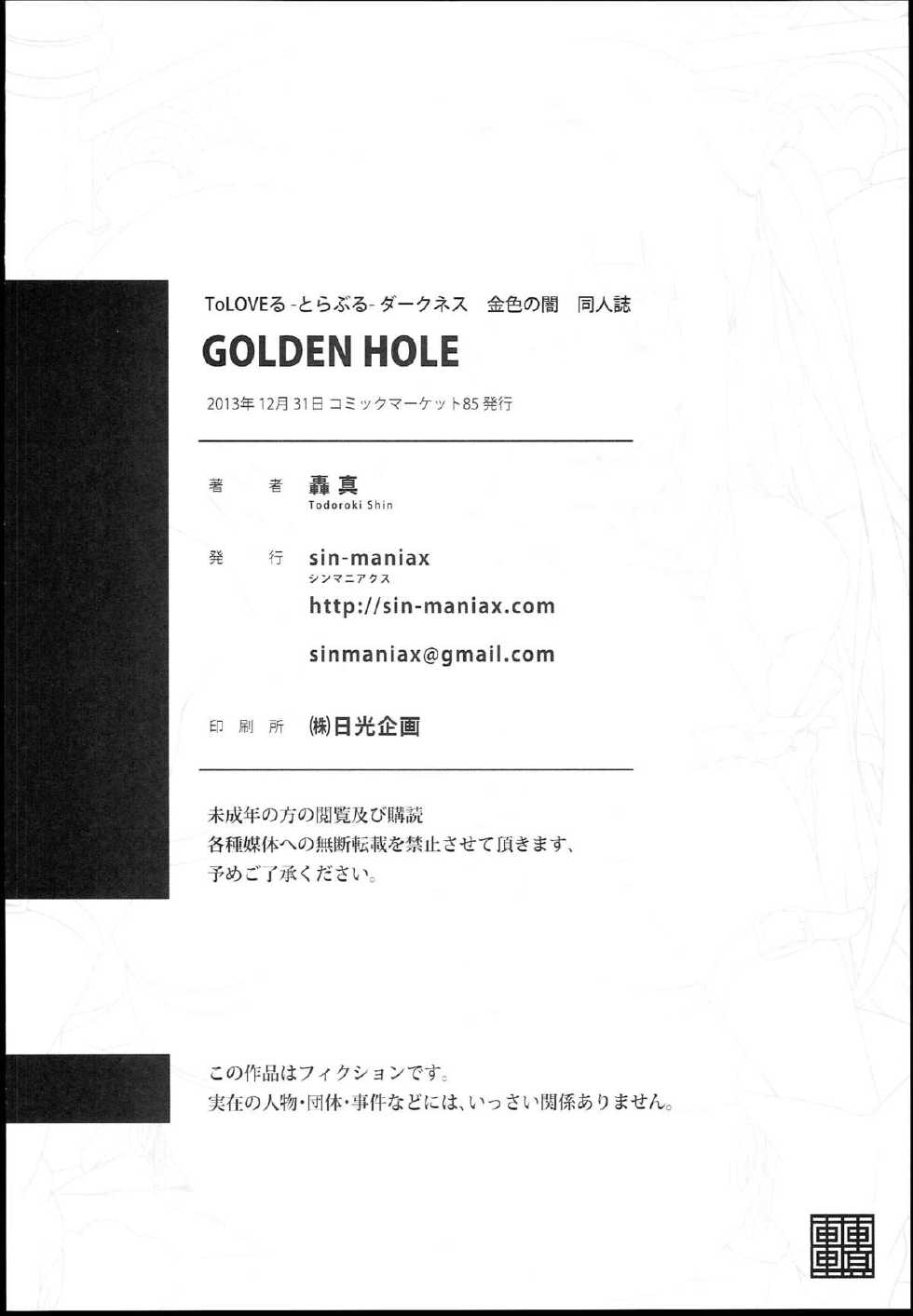 (C85) [sin-maniax (Todoroki Shin)] GOLDEN HOLE (To LOVE-Ru) - Page 26