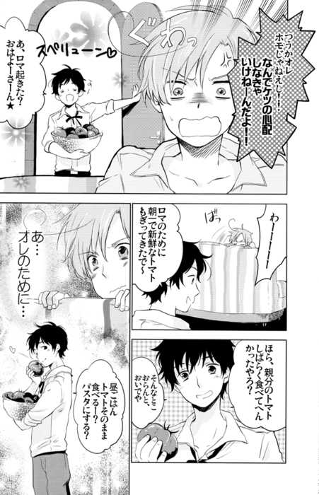 (C78) [Astromaker, J (Mikuri, jusc0)] Tomato no Kimochi, Cherry no Yuuutsu. (Axis Powers Hetalia) - Page 11