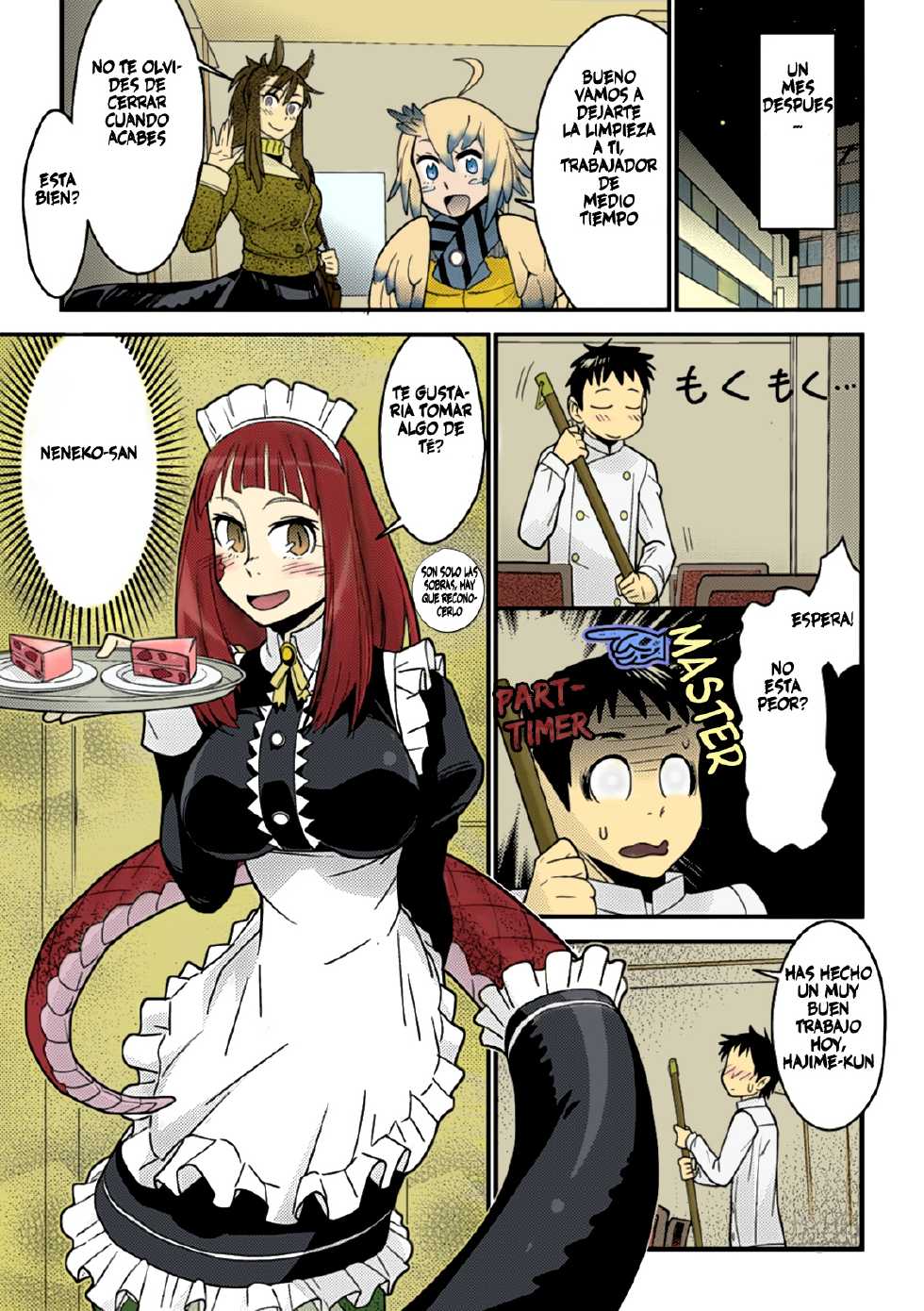 [Kuroshiki] Mon Cafe Yori Ai o Komete | With Love, the Monster Cafe (Bessatsu Comic Unreal Monster Musume Paradise Vol. 4) [Spanish] [POLLARDON] [Colorized] [Decensored] [Digital] - Page 3