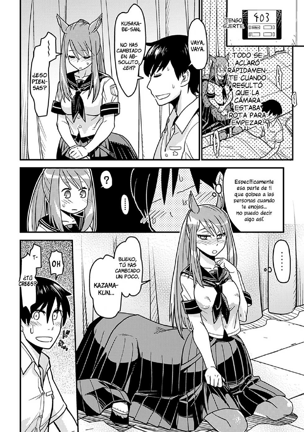 [Kuroshiki] Yegua Salvaje En Uniforme Escolar (Bessatsu Comic Unreal Monster Musume Paradise Vol.2) [Spanish] =P666HF= - Page 4