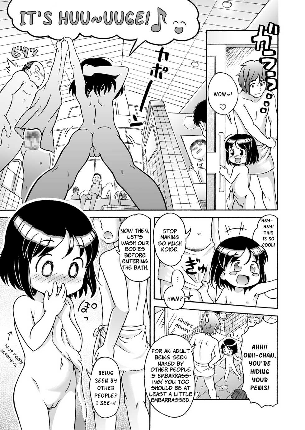 [Sexual Khorosho (Lasto)] Yun-chan to Otokoyu | Yun-chan and The Men's Bath♪ [English] [LoliLoli Hunters] [Digital] - Page 5