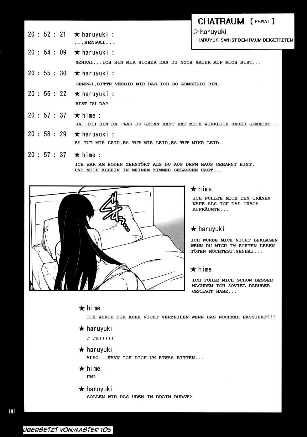 (C82) [P-FOREST (Hozumi Takashi)] Another World ~Sukitokimetokiss~ (Accel World) [German] [Master105] - Page 5