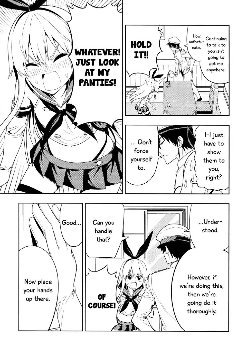 (C85) [Jishou Seijunha (Hiroyuki)] Motto Hayaku Naritai Shimakaze o Damashite Sekuhara suru | Tricking and Sexually Harassing Shimakaze, Who Wants to Become Faster  (Kantai Collection -KanColle-) [English] [Flatopia] - Page 6