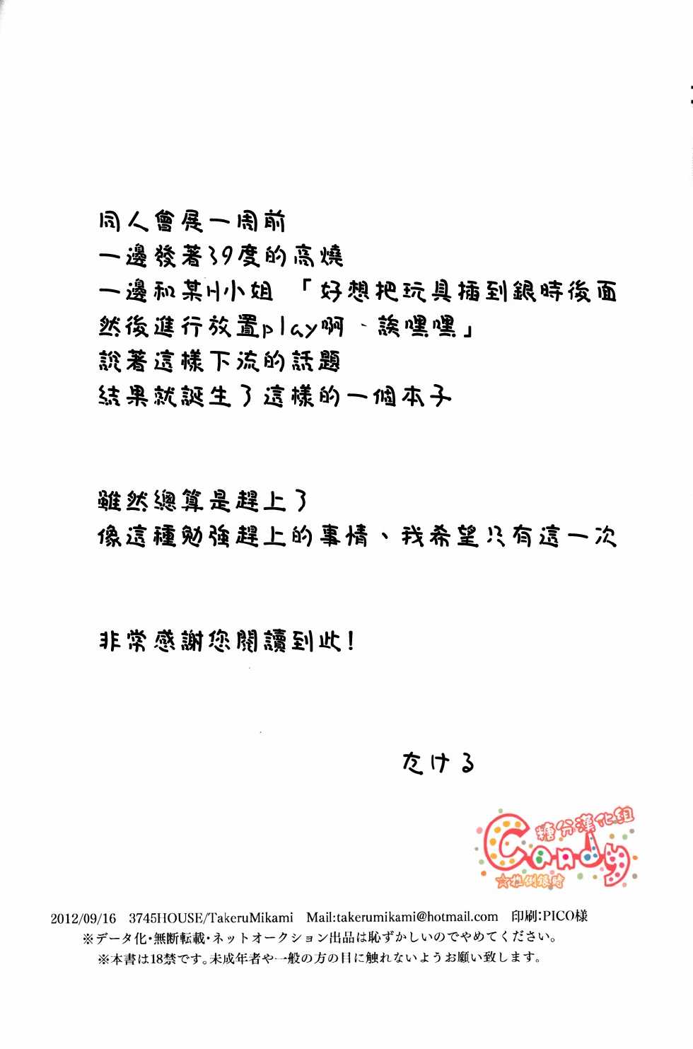 (AiBaka) [3745HOUSE (Mikami Takeru)] Sono Sube wo Boku wa Shiranai (Gintama) [Chinese] - Page 25