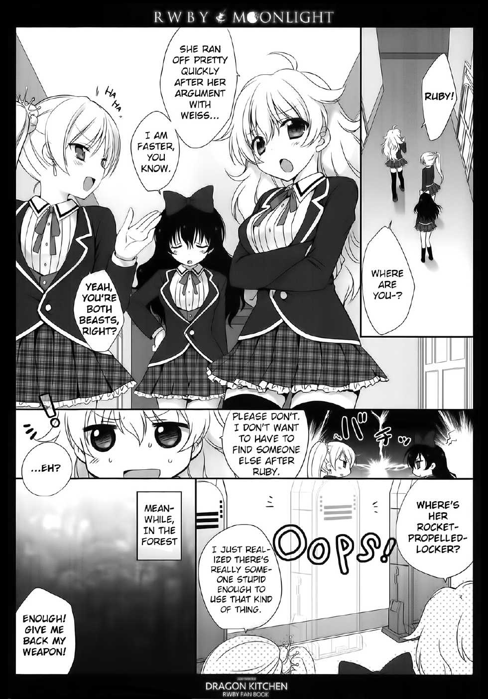 (C85) [Dragon Kitchen (Kanibasami, Sasorigatame)] RWBY MOONLIGHT (RWBY) [English] [BlazinH + gjj] - Page 4