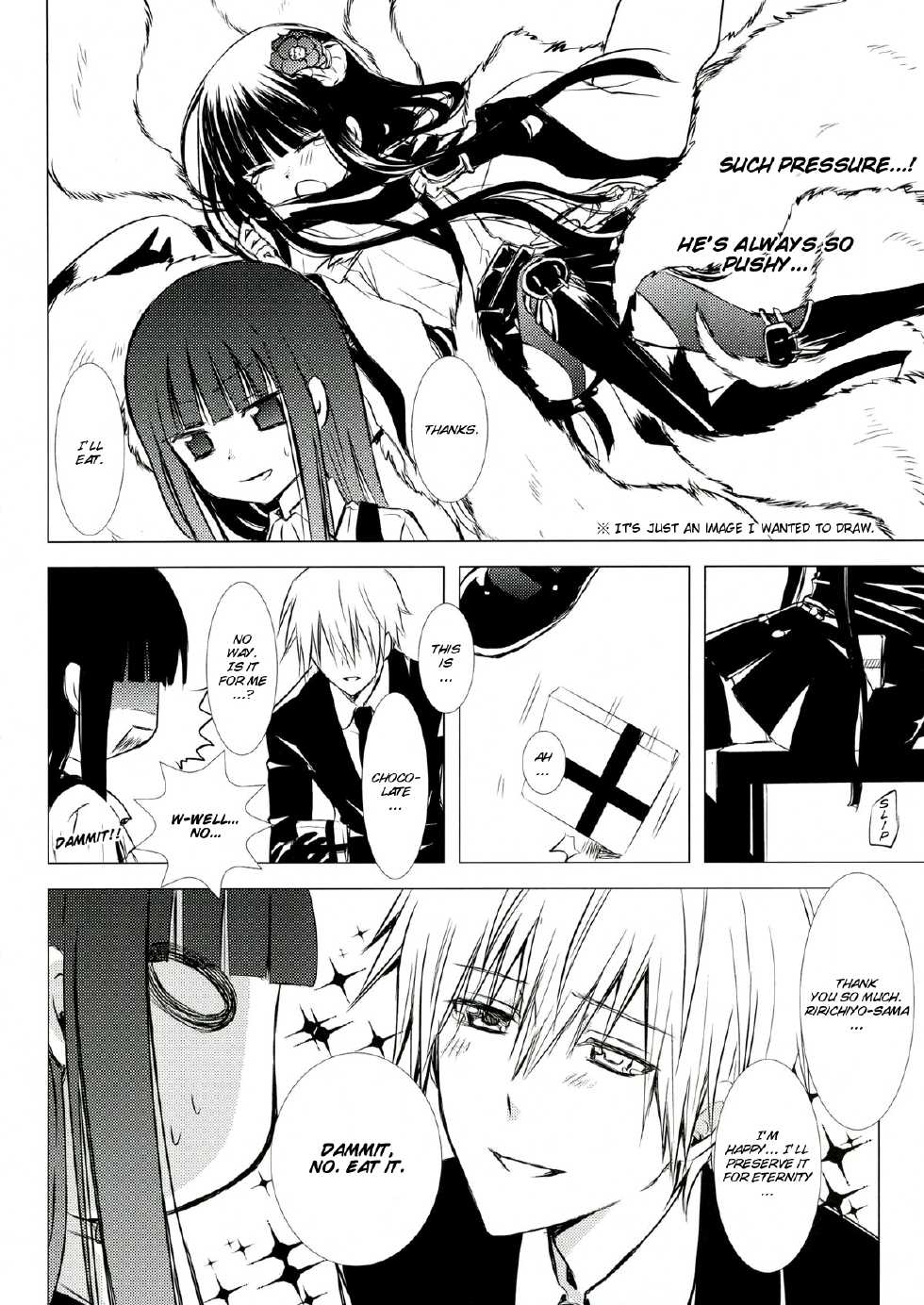 (COMIC1☆7) [Usagizadou (Enu)] Kuro Zatou | Brown Sugar (Inu x Boku SS) [English] [Brolen] - Page 8