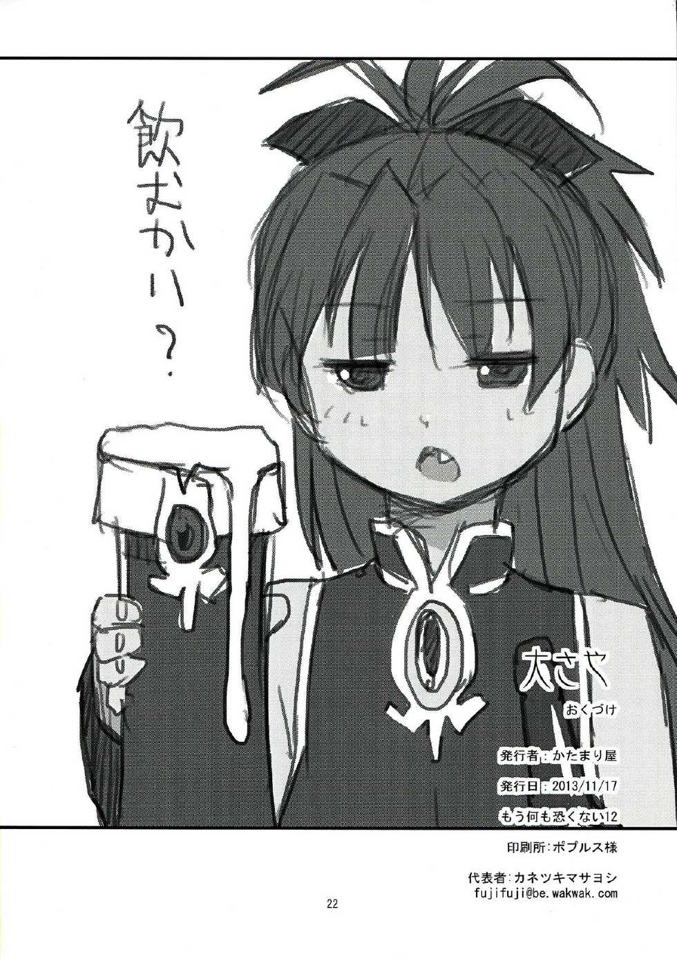 (Mou Nani mo Kowaku Nai 12) [KATAMARI-YA (Shinama)] DAI SAYA (Puella Magi Madoka Magica) - Page 22