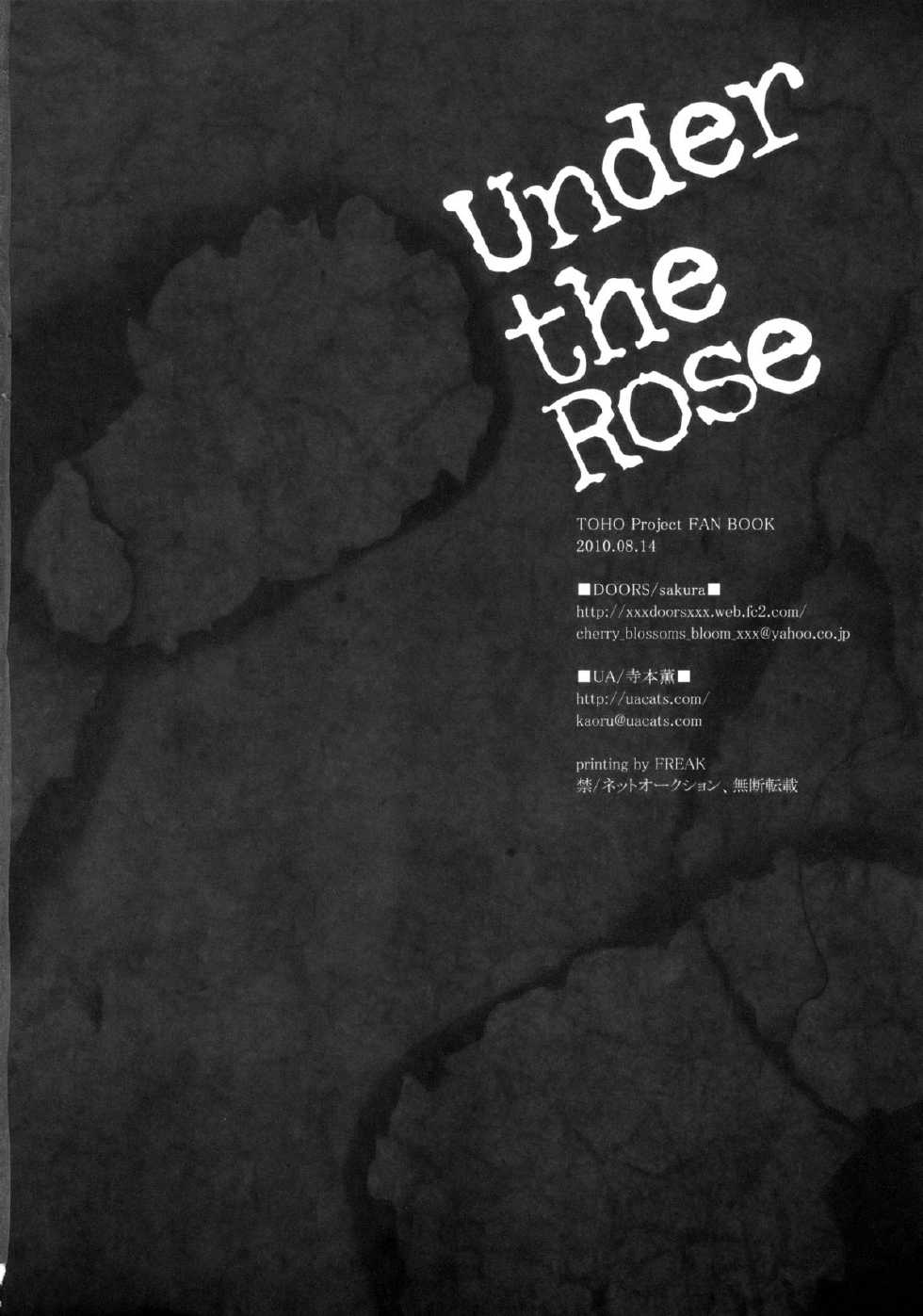 (C78) [DOORS, UA (Sakura, Teramoto Kaoru)] Under the Rose (Touhou Project) [Portuguese-BR] - Page 33