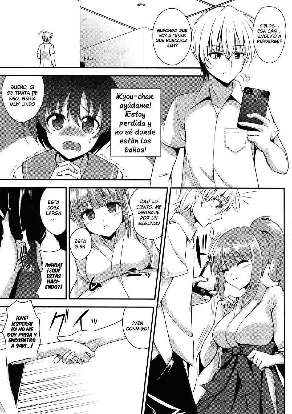 (C84) [p-kan (p no Ji)] Sakusei Janshi (Saki) [Spanish] [Ichi no Fansub] - Page 2