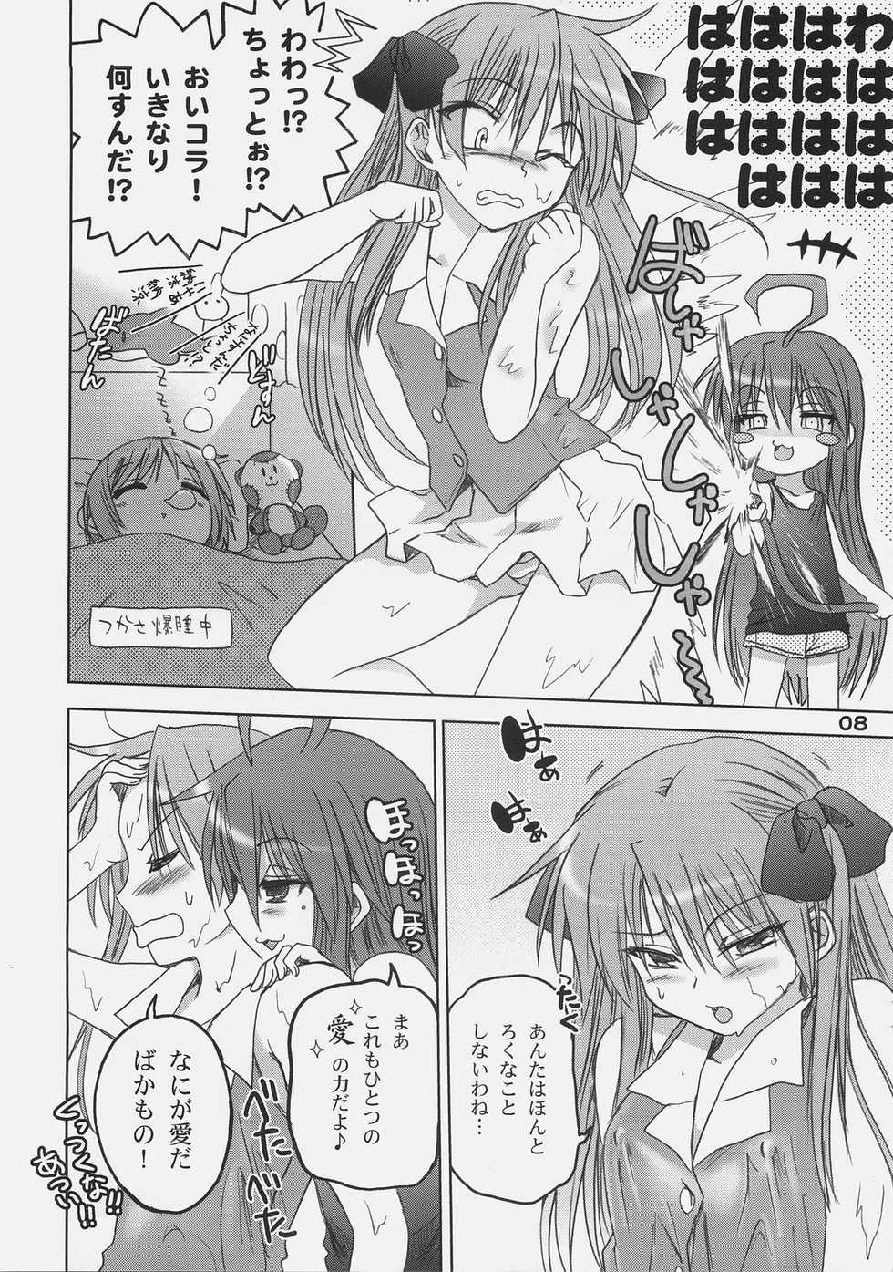 (C72) [OTAUT-R (Hidaka Sora, Sumeragi Hamao)] Kagami no Ashi no Ura (Lucky Star) - Page 7