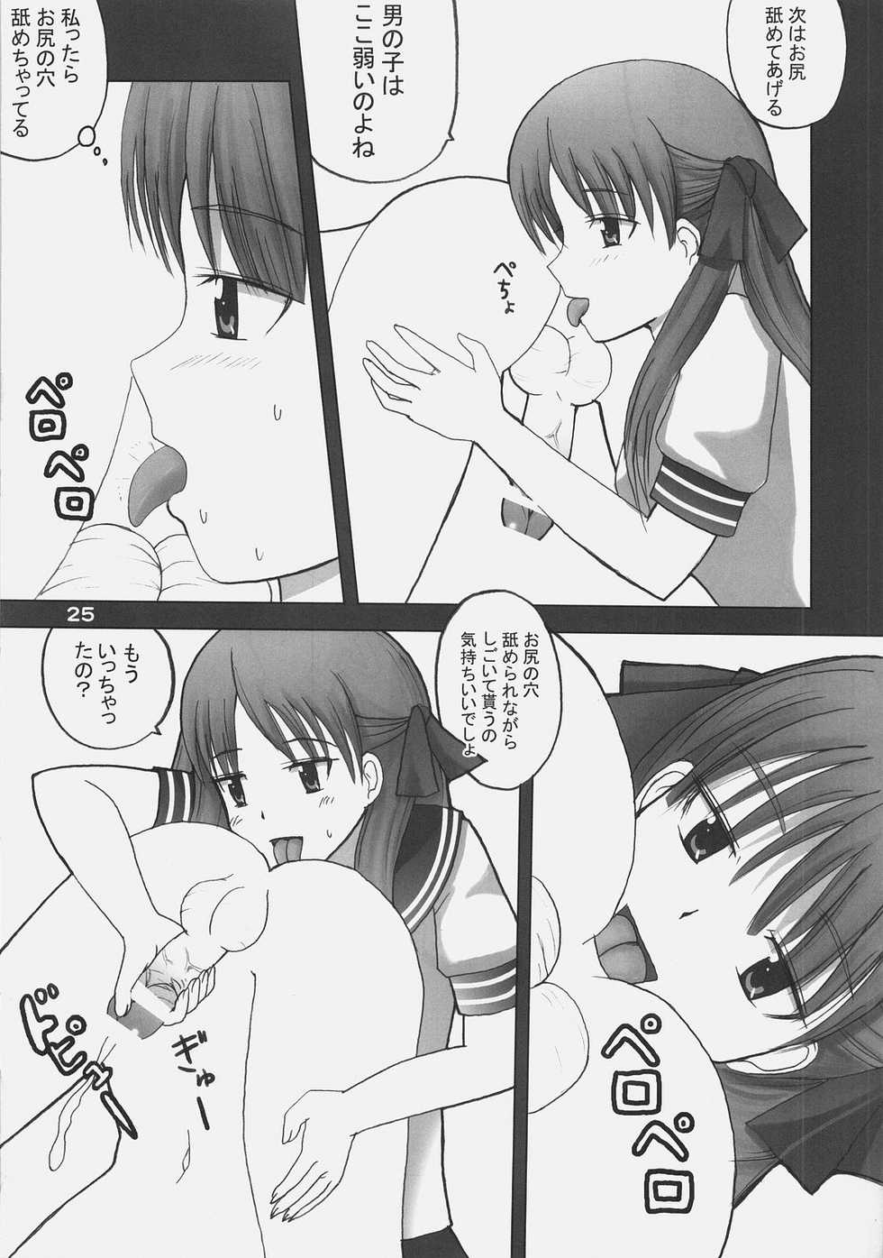 (C72) [OTAUT-R (Hidaka Sora, Sumeragi Hamao)] Kagami no Ashi no Ura (Lucky Star) - Page 24