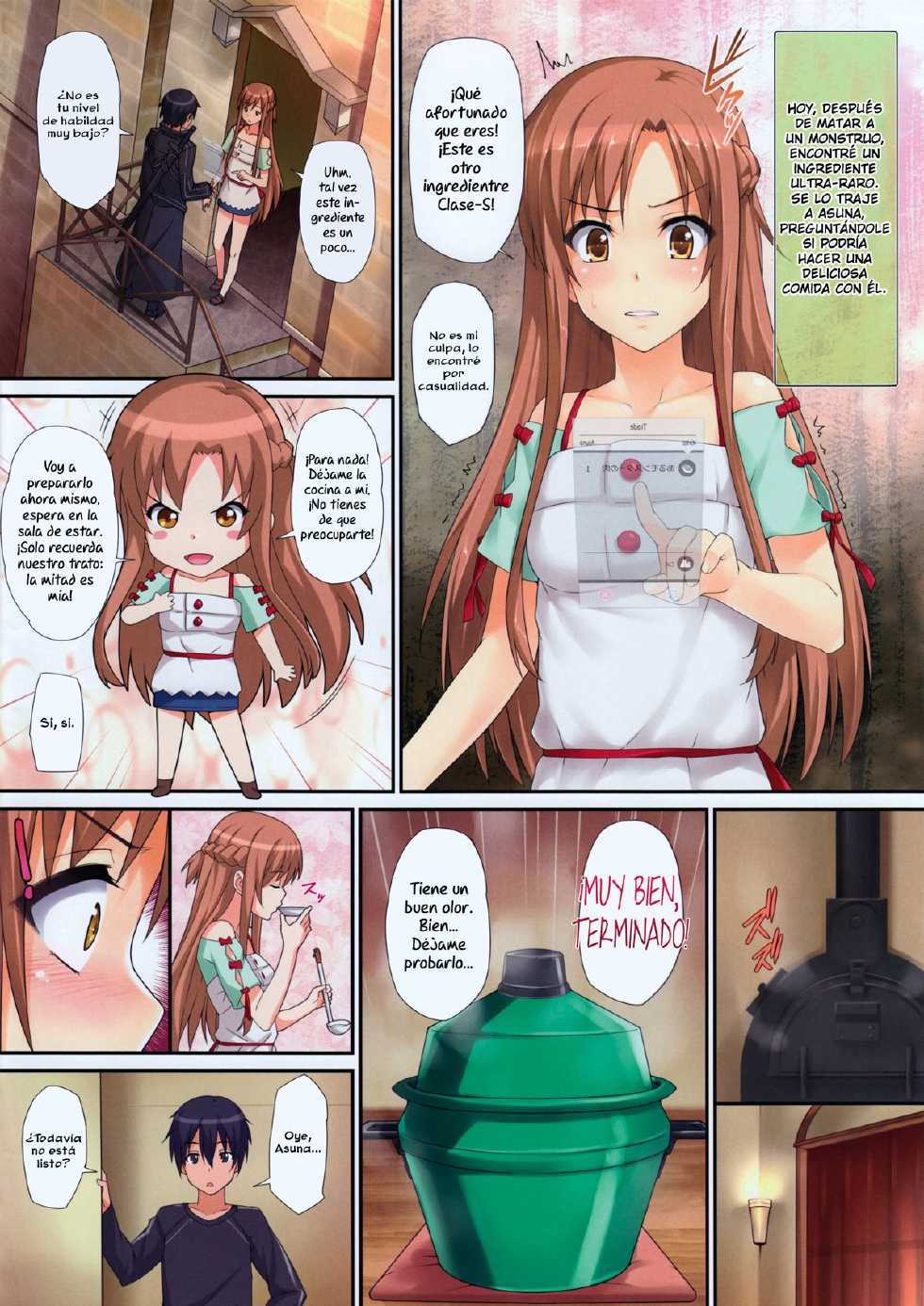 [Wata 120 Percent (Menyoujan)] Sex Again Onegai (Sword Art Online) [Spanish] [Decensored] - Page 2