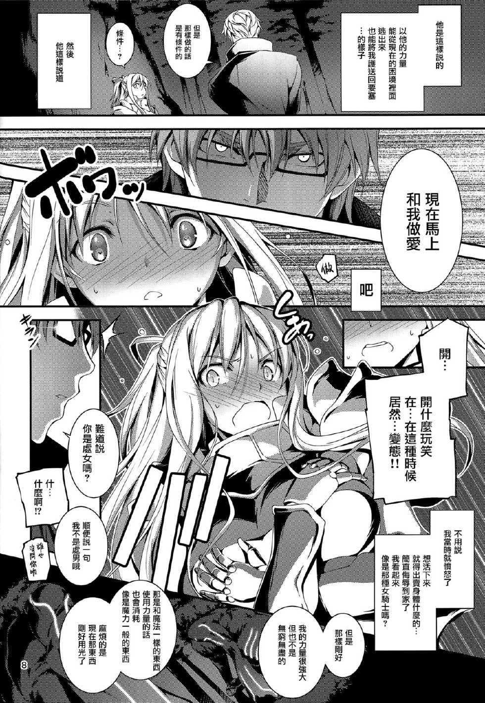 (COMIC1☆8) [Kikurage-ya (Kikurage)] Kuro no Ryman to Kishi Yufia [Chinese] [无毒汉化组] - Page 10