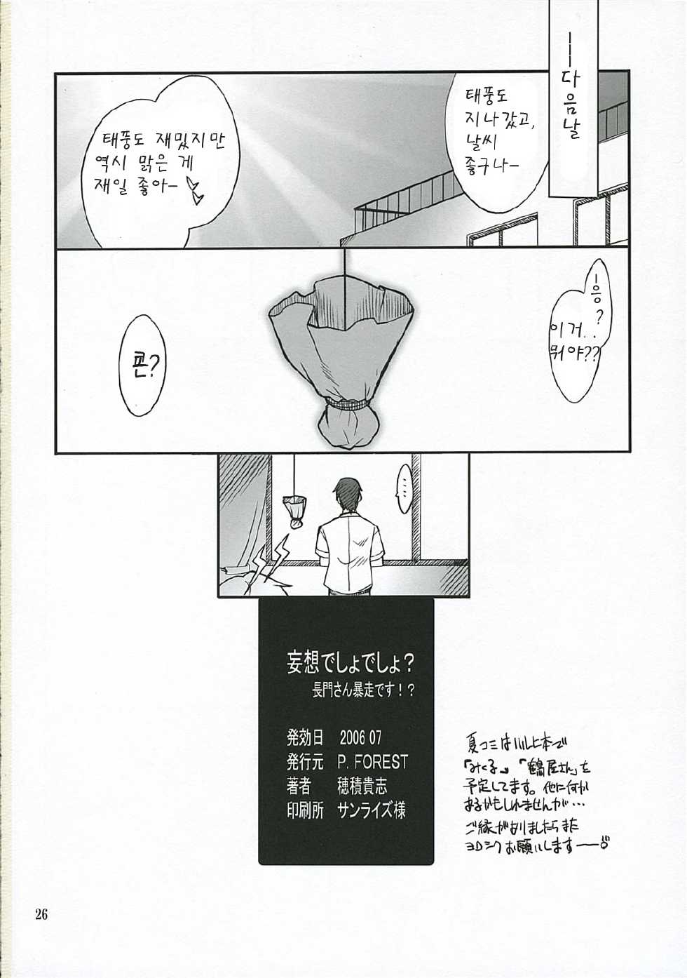 [P-FOREST (Hozumi Takashi)] Mousou Desho Desho? Nagato-san Bousou desu!? (The Melancholy of Haruhi Suzumiya) [Korean] - Page 25