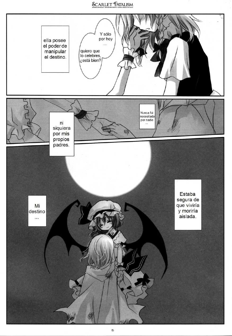 (Reitaisai 6) [CHRONOLOG, Rengaworks (Sakurazawa Izumi)] Scarlet Fatalism (Touhou Project) [Spanish] [Nekomi Fansub] [Incomplete] - Page 15