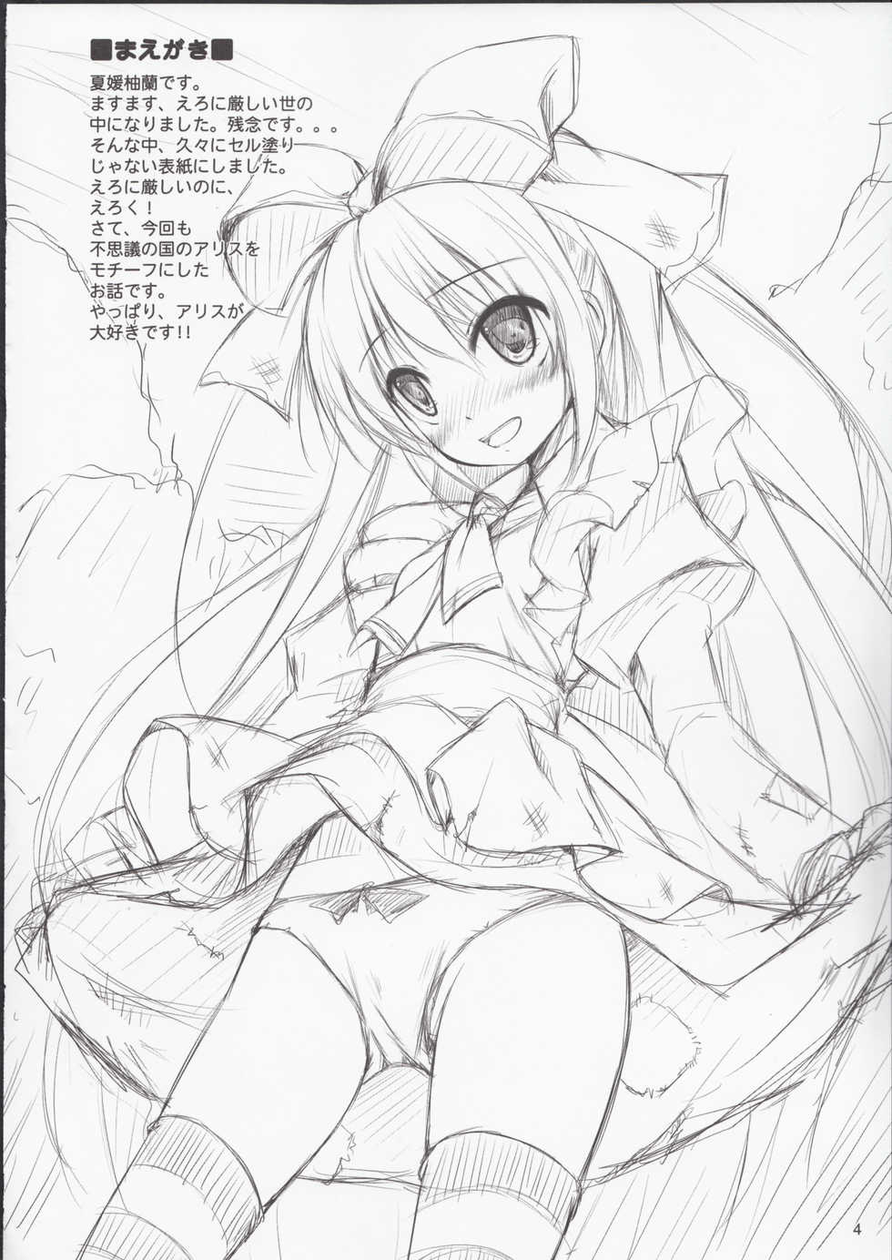 (C85) [Chemi-Story (Natsuhime Yuran)] Binbou no Kuni no Alice - Page 4