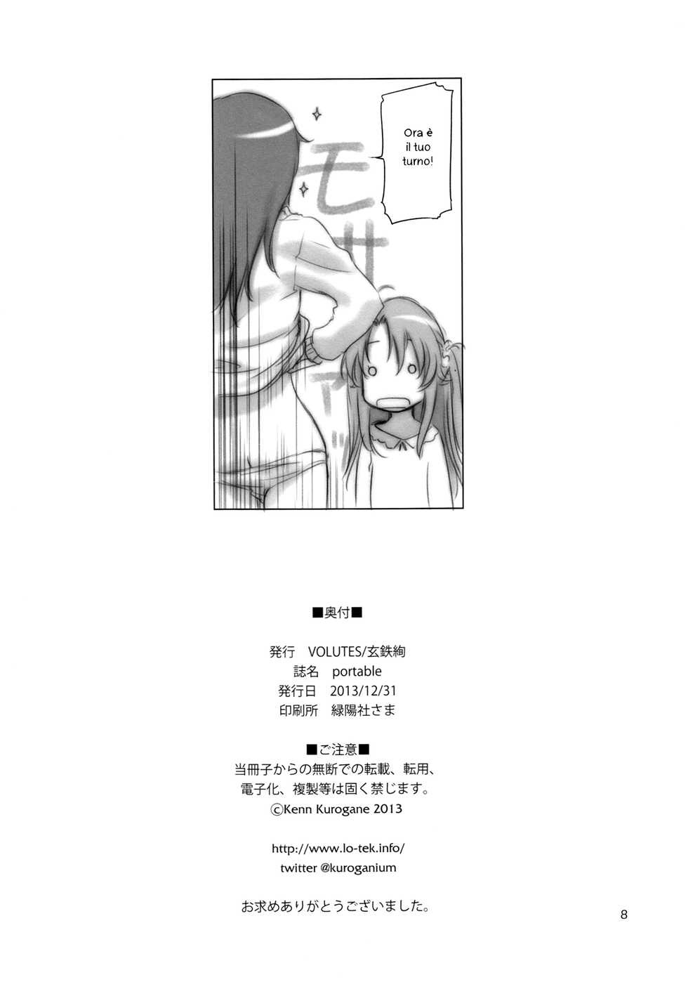 (C85) [VOLUTES (Kurogane Kenn)] Portable. (Non Non Biyori) [Italian] [Imouto Temptation] - Page 8