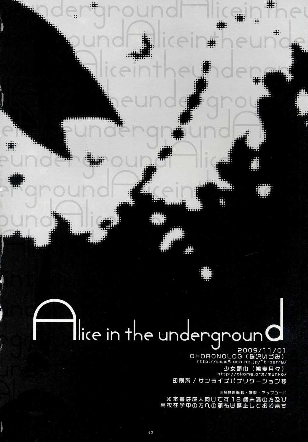 (Puniket 20) [Chronolog, Shoujo Zukin (Sakurazawa Izumi, Hatomugi Munmun)] Alice in the underground (Soul Eater) - Page 40