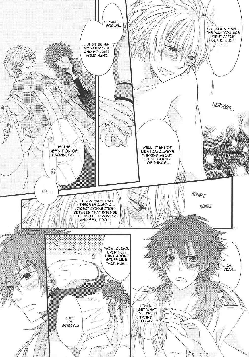 [Methyl Orange (Keizuki Suuri)] Zenshin Zenrei de Aishimasu (DRAMAtical Murder) [English] [Rhey] - Page 20