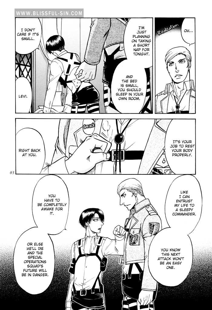 [K2 Company (Kodaka Kazuma)] Last Night (Shingeki no Kyojin) [English] [Blissful Sin] - Page 5