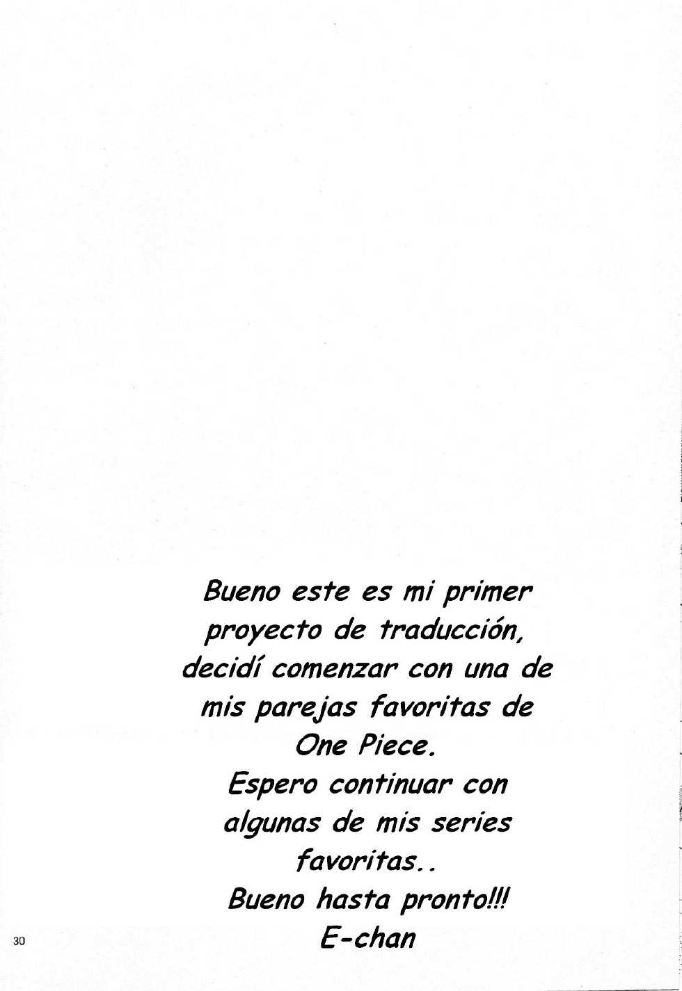 [Kurione-sha (YU-RI)] Kankitsukei Kanojo (One Piece) [Spanish] [Digital] - Page 29