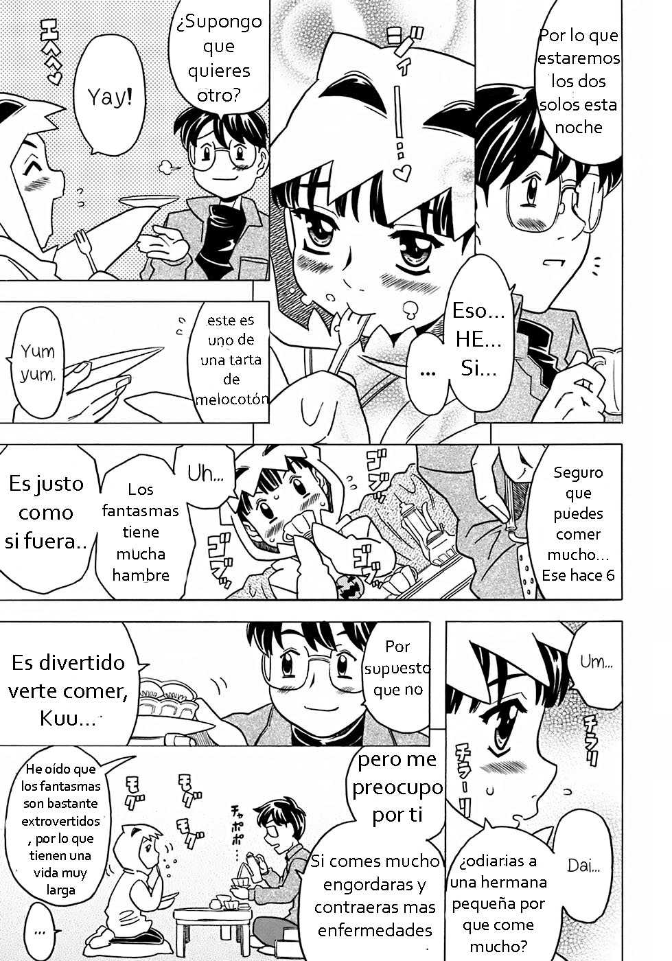 [Gorgeous Takarada] Nonbiri Obake | Un fantasma tolerante (Onii-chan Kuchu Kuchu Shisugidayo) [Spanish] [Yami-Ku No Fansub] - Page 3
