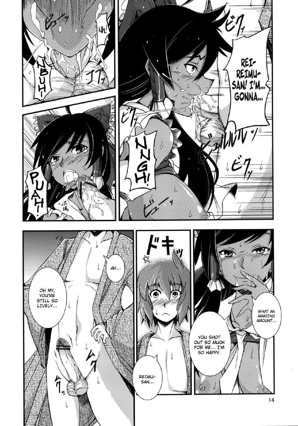 (Reitaisai 10) [JUNK × JUNK (kojou)] Kuro Miko no Hen ~Sono Ni~ | The Incident of the Black Shrine Maiden ~Part 2~ (Touhou Project) [English] {Afro} - Page 14