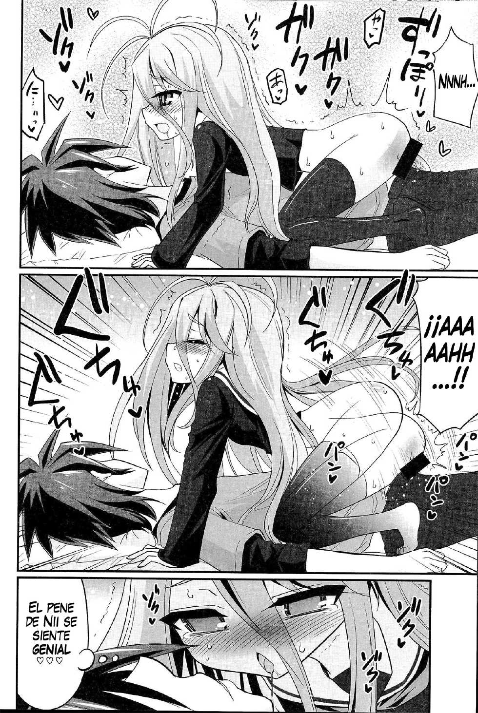 [ASIANBOY (Hasemi Ryo)] Shiro-chan ga nekomi wo osoi ni kuru sou desu (No Game No Life) [Spanish] [InF] - Page 13