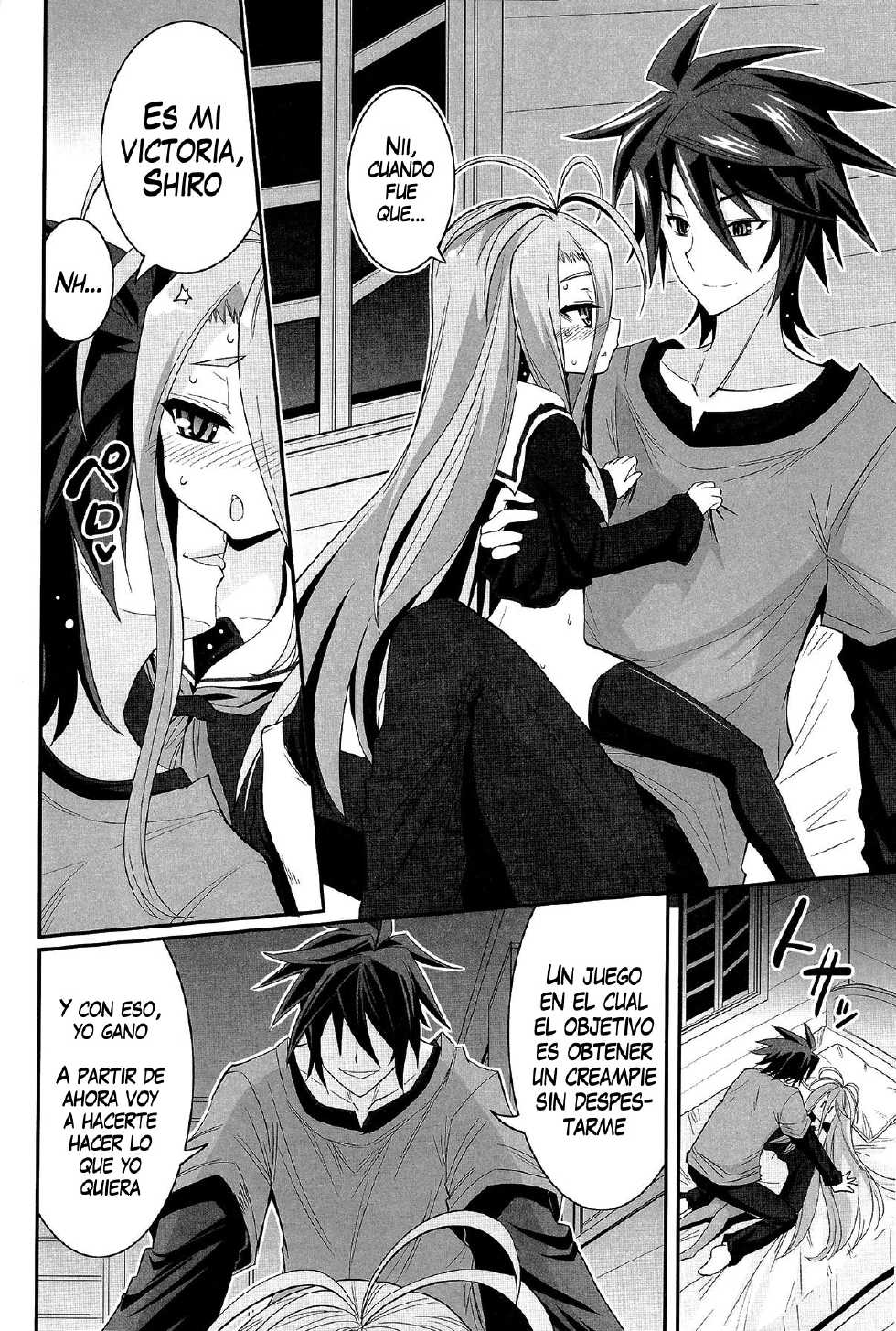 [ASIANBOY (Hasemi Ryo)] Shiro-chan ga nekomi wo osoi ni kuru sou desu (No Game No Life) [Spanish] [InF] - Page 15