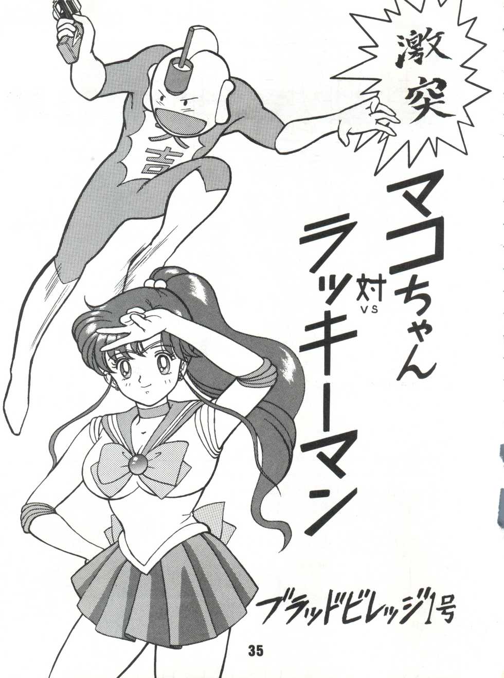 (C52) [Blood Company (B Village)] Blood Carnival (Nadesico, Evangelion, Midori no Makibao, Sailor Moon, Wedding Peach) - Page 34